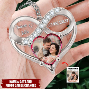 Custom Personalized Couple Acrylic Keychain - Gift Idea For Couple/ Valentine - Upload Photo