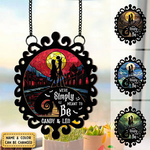 We're Simply Meant To Be - Personalized Window Hanging Suncatcher Ornament