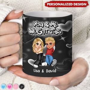 Y2K Couple You & Me We Got This Printed Mug - Personalized Mug