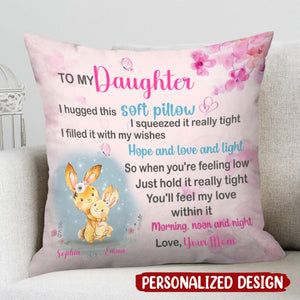 Gift For Daughter Hug This Soft Pillow - Personalized Pillow