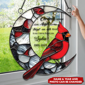 Personalized Cardinal Window Hanging Acrylic Memorial Suncatcher Ornament