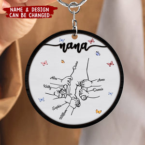 Holding Grandma's Hand - Personalized Keychain