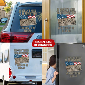 250 Years of America - We The People US Flag Car Window Decal