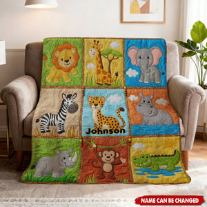 Unique Gifts for Kid Patchwork Style - Personalized Kid Blanket