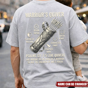 Warrior's Quiver Christian Personalized Bible Verse Shirt - Father's Day Gift For Dad, Husband