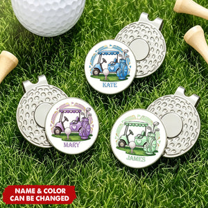 Personalized Golf Ball Marker Magnetic Hat Clip with Name Game Day Gift for Golf Player