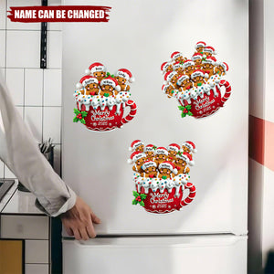 Merry Christmas - Personalized Gingerbread Family Decal