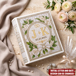 Custom Book Vase - Personalized Anniversary Wedding Gifts For Husband And Wife, Him And Her - Chapters Of Our Forever