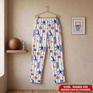 Custom Name & Number For Baseball, Softball, Soccer, Football, Basketball, Hockey Lover - Personalized Lounge Pants