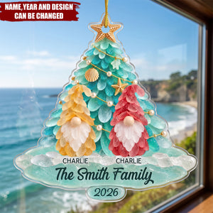 Custom Acrylic Ornament - Personalized Christmas Birthday Gifts For Family - Holiday Magic By The Sea