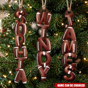 Custom Letter Wooden Ornament - Personalized Christmas Birthday Gifts For Mom, Dad, Brother, Sister, Sports Lovers