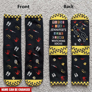 Gift For True Crime Lovers - Personalized Binge Watching Socks