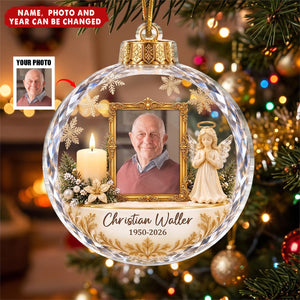 Custom Photo Memorial Christmas Decor - Personalized Acrylic Ornament
