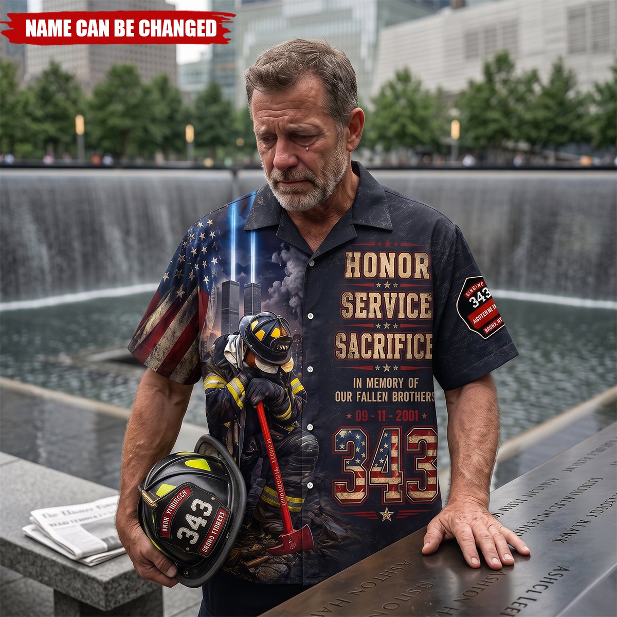 Never Forget Their Sacrifice - Firefighter Memorial Hawaiian Shirt