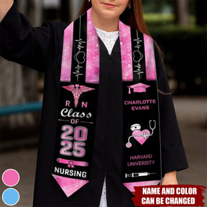 Customized Nurse Stole Graduation - Personalized Stoles Sash - Gift For Her/Him, Nursing Graduation