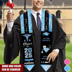 Customized Nurse Stole Graduation - Personalized Stoles Sash - Gift For Her/Him, Nursing Graduation