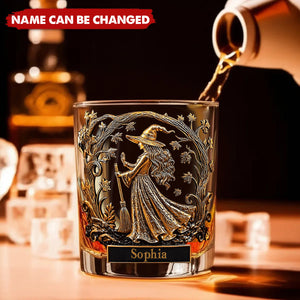 Cool Witches Drink Whiskey - Personalized Witch Whiskey Glass