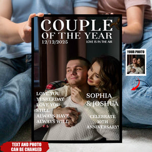 Couple Of The Year Magazine Cover Art Print - Personalized Poster