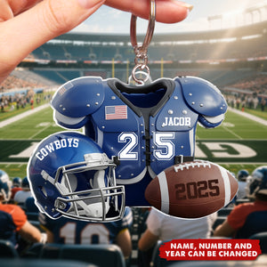 Football Season - Personalized Acrylic Keychain