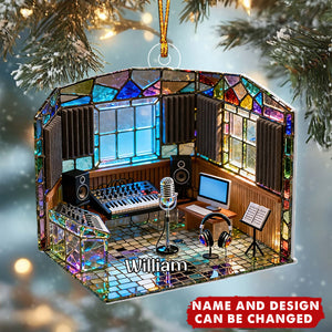 Recording Studio - Personalized Christmas Acrylic Ornament