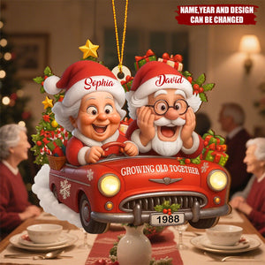 When We’re Old - Personalized Wooden Ornament, Funny Romantic Gift for Him & Her