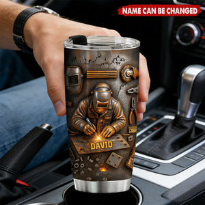 Gift For Welders Showcasing Craftsmanship and Tools - Personalized Tumbler