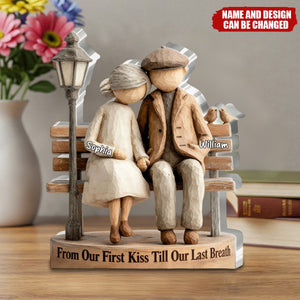 Growing Old Together - Personalized Custom Shaped Squared Acrylic Plaque