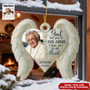 God Has You In His Arm - Personalized Acrylic Custom Shape Ornament