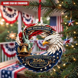Bald Eagle - Personalized Acrylic Custom Shape Ornament