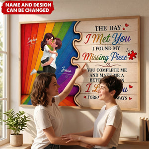 LGBT+ Couple You Are My Missing Piece - Personalized Poster - Gift For Couple, Happy Pride Month