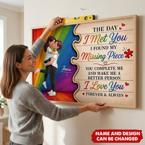 LGBT+ Couple You Are My Missing Piece - Personalized Poster - Gift For Couple, Happy Pride Month