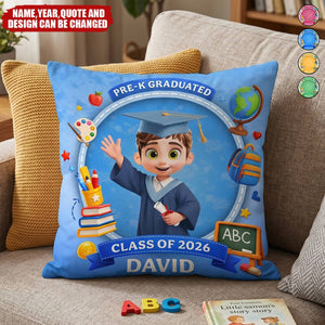 Congrats Pre-K Kindergarten Graduation - Personalized Pillow