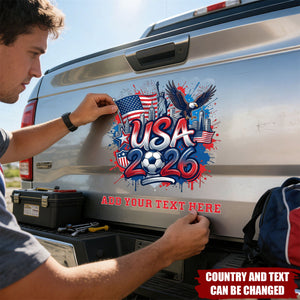 USA 2026 Soccer Fan Custom Sticker - Personalized with Your Text