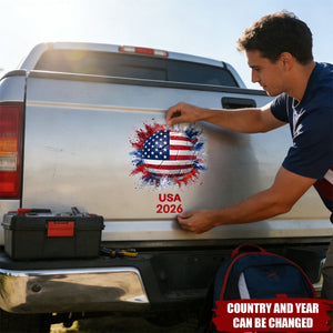 Custom Soccer Ball Country Flag Decal - Personalized Soccer Sticker
