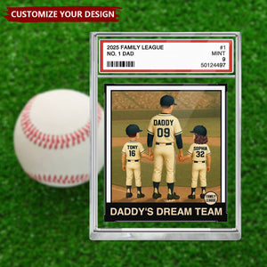 Baseball Dad Grandpa Man & Kids Personalized Acrylic Plaque