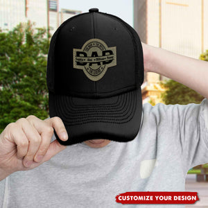 Dad, The Man, The Myth, The Legend - Personalized Leather Patch Hat