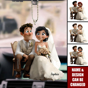 Happily Ever After - Personalized Couple Car Ornament