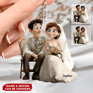 Happily Ever After - Personalized Couple Keychain