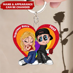 Y2K Style LGBT Couple Key Accessories Personalized Keychain