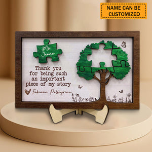 Custom Teacher Appreciation Gifts - Personalized 2-Layer Wooden Plaque
