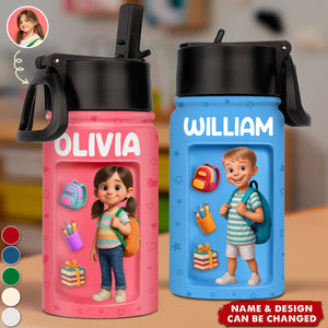 Custom Kids Water Tumbler - Personalized Back To School Gifts For Kids