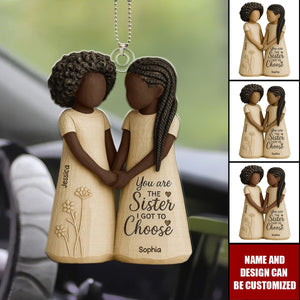 African American Besties You Are The Sister Personalized Acrylic Car Ornament
