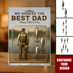 We Hooked The Best Dad Fishing With Kids - Personalized Acrylic Plaque, Father's Day Gift For Husband, Dad, Fishing Loves