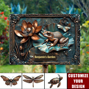 My Beautiful Garden Stunning Lily Pond - Personalized Metal Sign