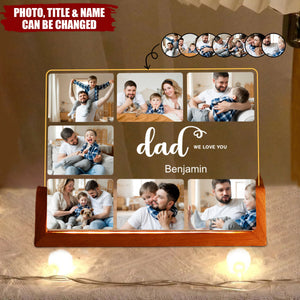 Personalized Photo Collage Night Light - Father's Day Gift - Gift for Dad