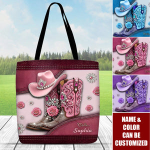 Cowgirl Boots - Personalized Cowgirl Tote Bag
