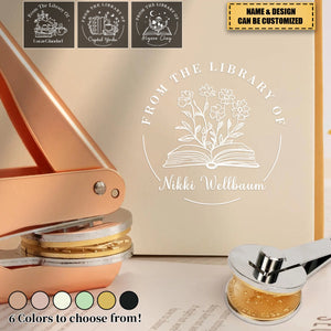 Custom Book Embosser Personalized From the Library of Book Stamp, Gifts for Book Lovers