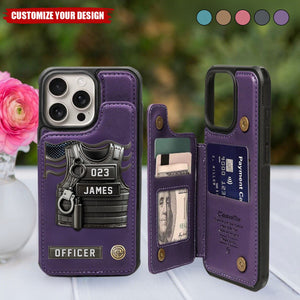 Serve And Protect - Personalized Police Officer Wallet Phone Case