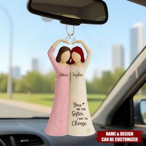 Soul Sister Friendship - Personalized Acrylic Car Ornament, Gifts For Bestie Best Friend