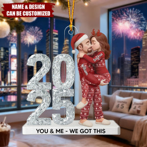 Couple Together - Personalized Acrylic Ornament, Christmas Gift For Him, For Her, For Couple